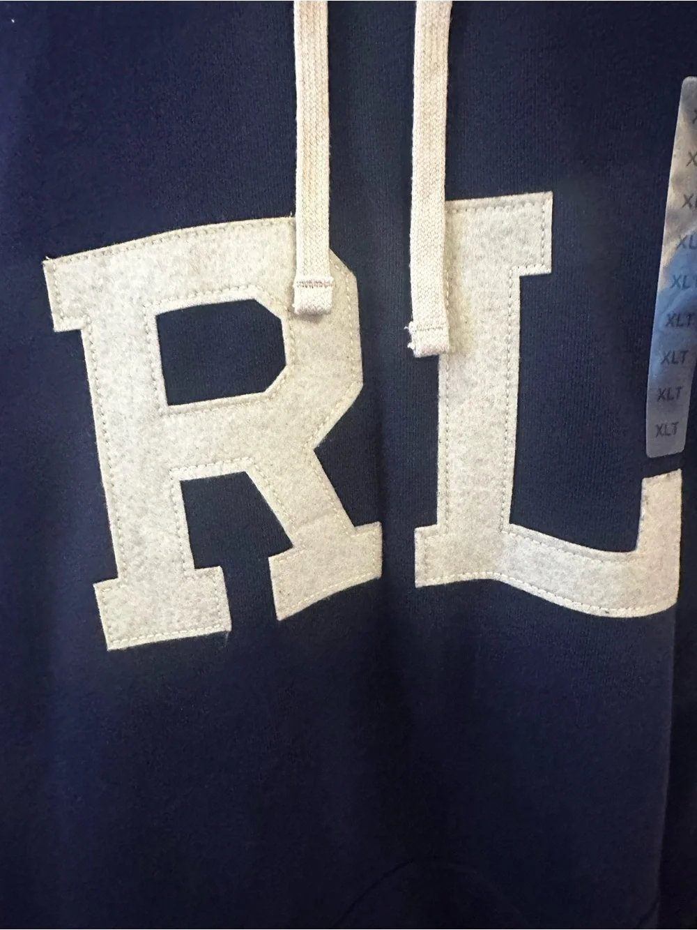 Polo Ralph Lauren Navy RL Monogram Letterman Hoodie